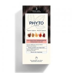 Phyto Permanent Hair Dye Dark Brown 3